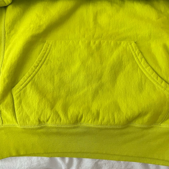 Supreme Hoodie Sweatshirt Acid Lime Green Yellow Sz Medium - Picture 7 of 7
